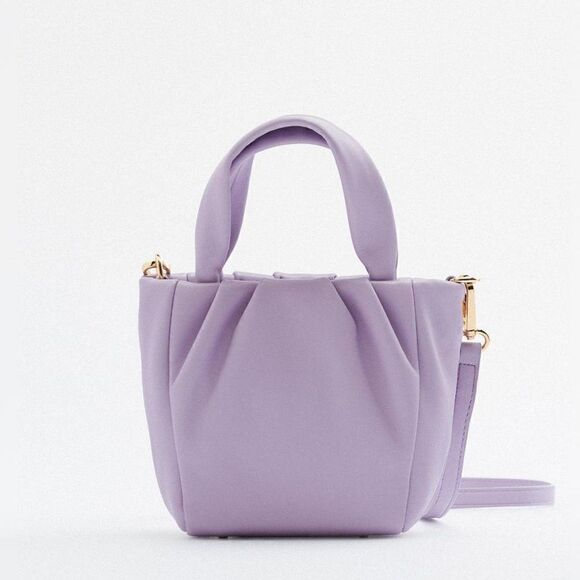 Zara Handbags - Zara Soft Mini Lavender Crossbody Bag